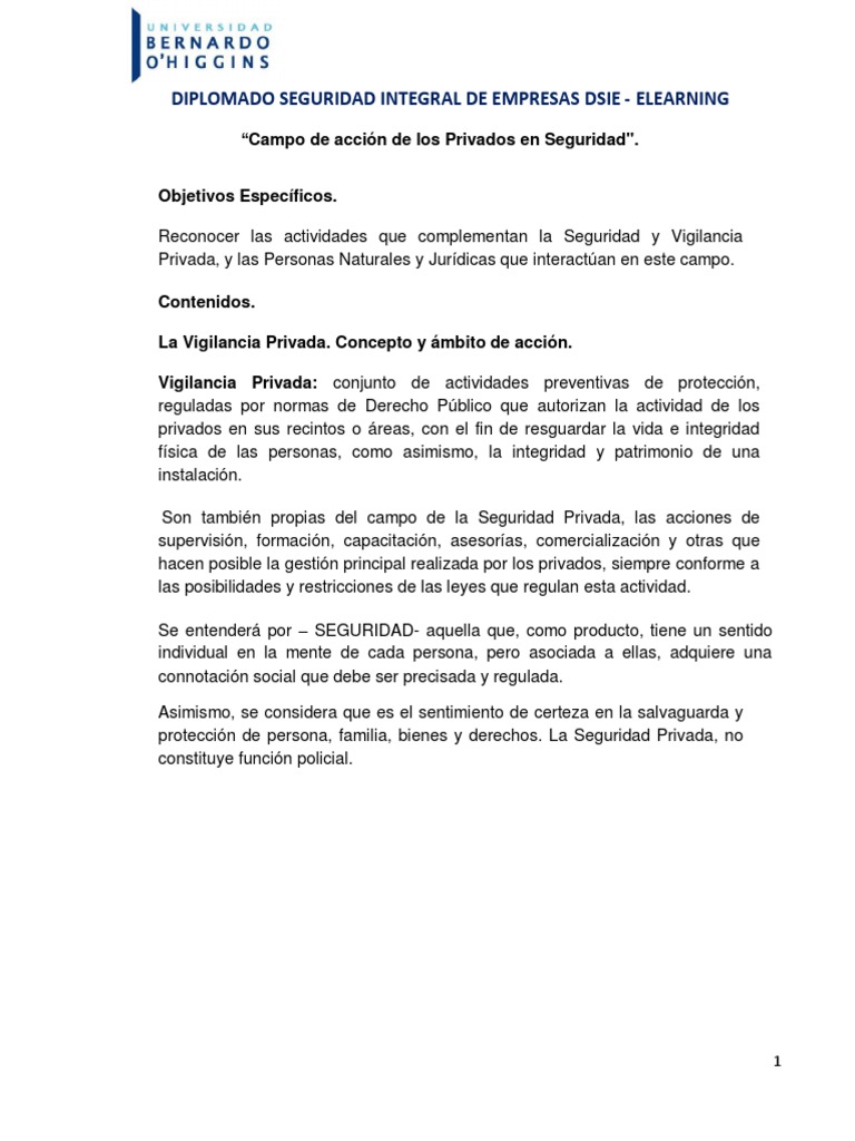 Seguridad Privada y Pública: Conceptos y Ámbitos | PDF | Valores ...