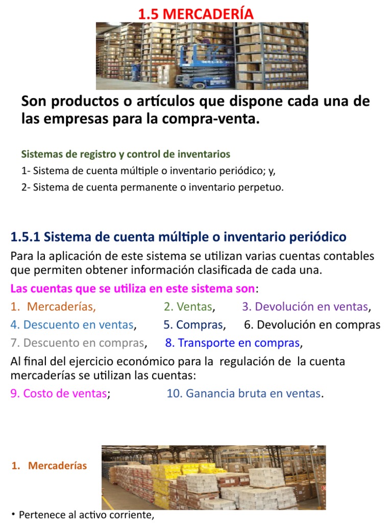 Mercaderias Pdf Contabilidad Inventario