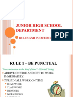 Junior High School Department: Rules and Procedures
