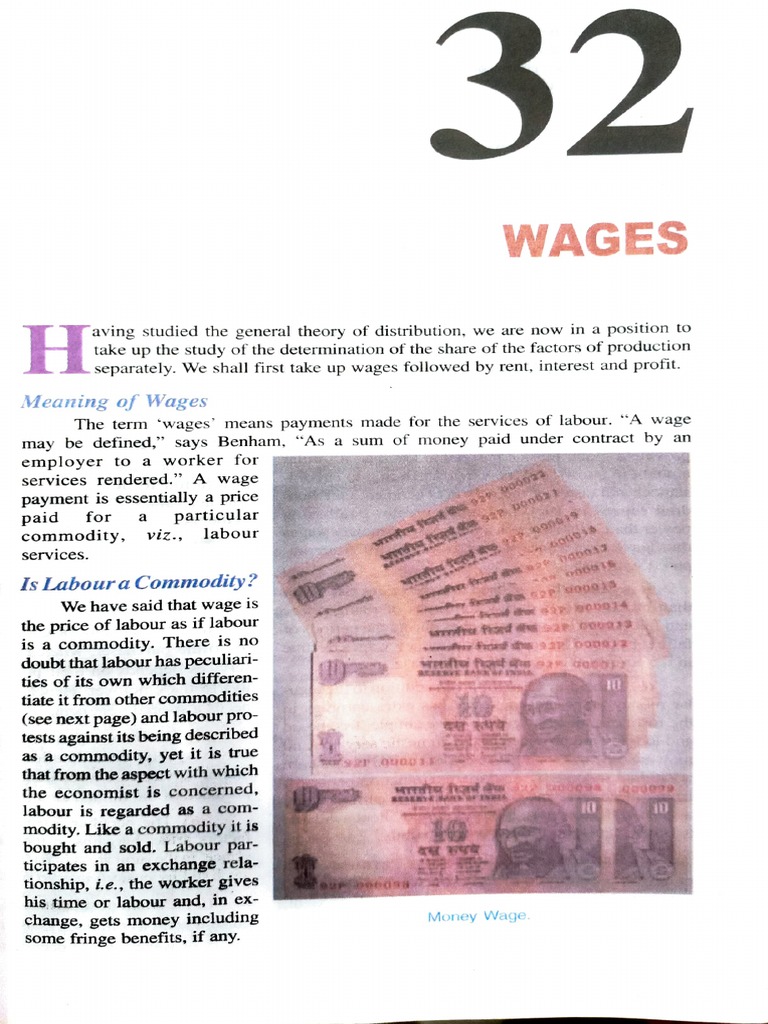 Theories Of Wages Download Free Pdf Labour Economics Economics