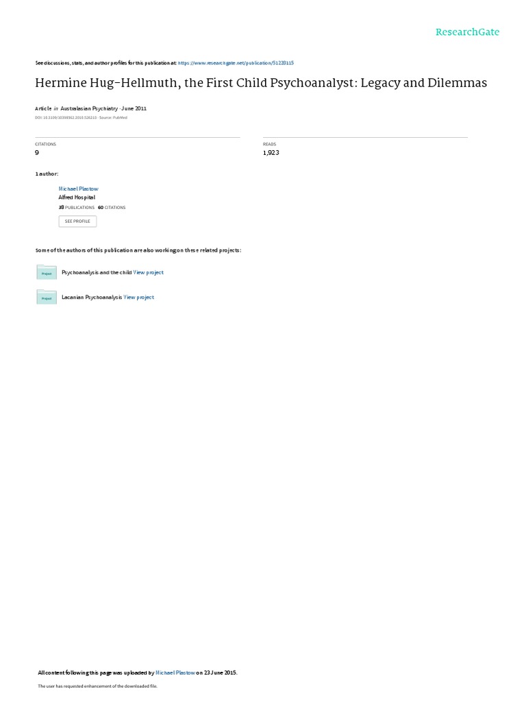 Hermine HugHellmuth, The First Child Psychoanalyst PDF