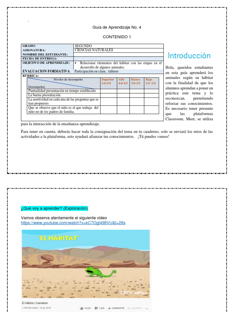 Animales y su hábitat para niños | PDF | Suelo | Agua