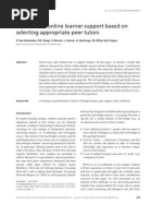 A model for online learner support based on