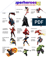 Describing Superheroes Picture Description Exercises 95548