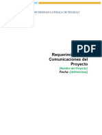 1. Plantilla - Requerimientos de Comunicaciones