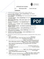 Present Simple / Continuous: Supplementary Material Level: Int. 1 Unit: 1 Skill: Integrated Skills Teacher: Jose Lopez