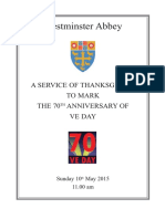 70th Anniversary Ve Day Service Web