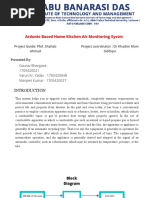 Ardunio Based Home Kitchen Air Monitoring Systm: Presented by