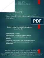 Assessment 2 - Full Informative Speech