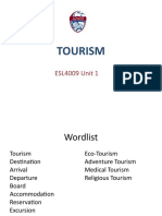 Esl4009 Unit 1 Tourism Vocab