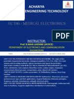 Achariya College of Engineering Technology: Ec E86 - Medical Electronics