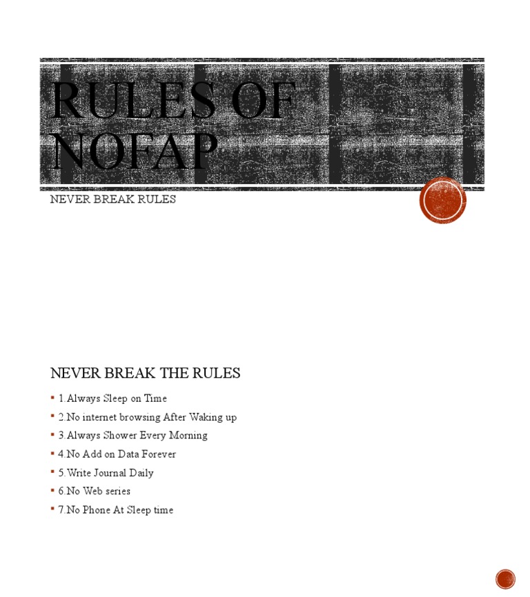 Rules of Nofap | PDF | Wellness | Lifestyle
