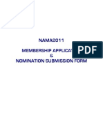 NAMA2011 Membership Application & Nomination Submission Form