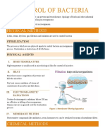 Kingdom Prokaryotae - Control of Bacteria