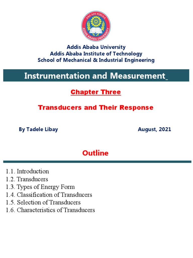 Transducer Classification and Types | PDF | Electrical Resistance And ...