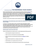 Guidelines For Reopening Your Church: Encourage At-Risk Individuals and Those With Symptoms of Illness To Stay at Home