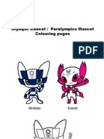 Olympic mascots colouring pages