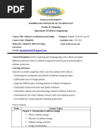 Course Outline Software Architecture