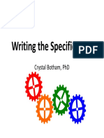 Writing The Specific Aims: Crystal Botham, PHD