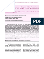 Validasi Metode Analisis α-Mangostin Dalam Plasma Darah Manusia Secara In Vitro Dengan Metode Spektrofotometri Ultraviolet