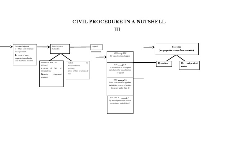 Civil Procedure in A Nutshell III Execution (See Properties Exempt