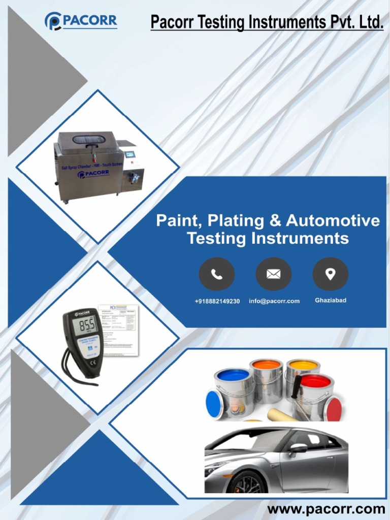 Paint Plating Automotive Testing Instruments PDF Sheet Metal Humidity