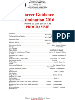 Career Guidance Culmination 2016: Programme