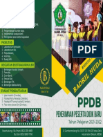 Brosur PPDB MTs. Badril Huda Tahun Pelajaran 2021-2022