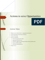 Actions To Seize Oppurtunities