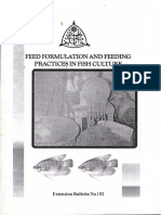 Feed Formulation and Feeding Practices in Fish Culture
