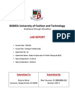 BGMEA University of Fashion and Technology: Lab Report