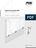 Adjusting Bracket MX Instructions For Assembly and Use