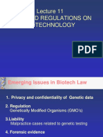 Laws and Regulations On Biotechnology