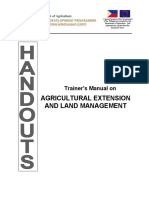 Agricultural Extension and Land Management: Trainer's Manual On