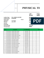 Physical Test Report: Lab: Young IL Viet Nam Brand: Nike