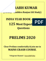 Saurabh KR - IYB - 125 Most Expected Questions - Prelims 2020