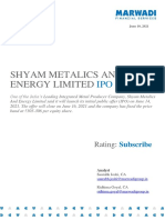 IPO Note - ShyamMetalics