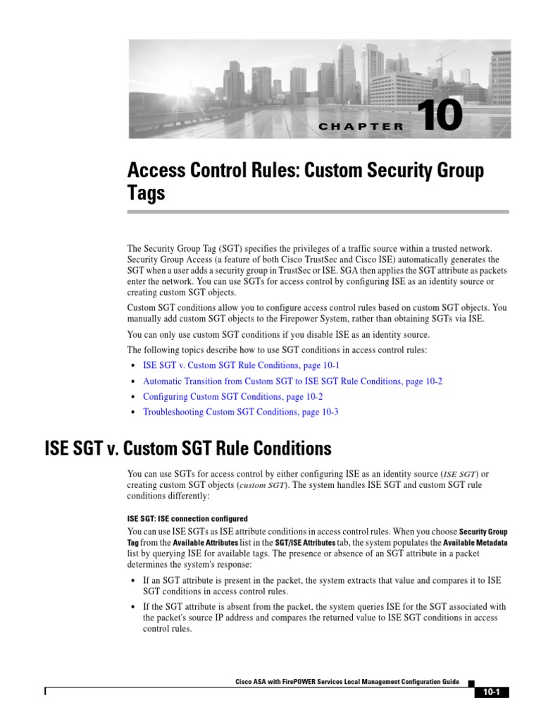 Access Control Rules Custom Security Group Tags ISE SGT v. Custom SGT