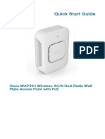 Quick Start Guide: Cisco Wap361 Wireless-Ac/N Dual Radio Wall Plate Access Point With Poe