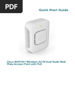 Quick Start Guide: Cisco Wap361 Wireless-Ac/N Dual Radio Wall Plate Access Point With Poe