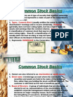 Basics of Common Stocks