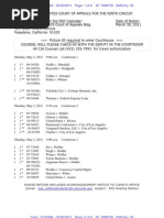 Download BARNETTKEYES v OBAMA NINTH CIRCUIT - Scheduled for Oral Argument - Oral Argument Schedule - Transport Room by Jack Ryan SN51931291 doc pdf