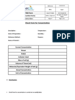 Check Form For Concentration: ISO/IEC 17025 Form Working Instruction Forms