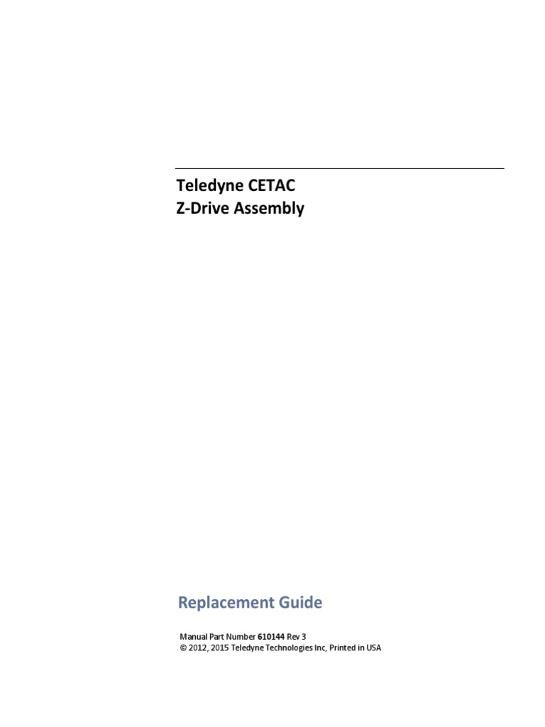 Cetac Z Drive Assembly | PDF | Screw | Nut (Hardware)
