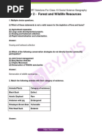 Class 10 Geography: Forest & Wildlife Notes | PDF