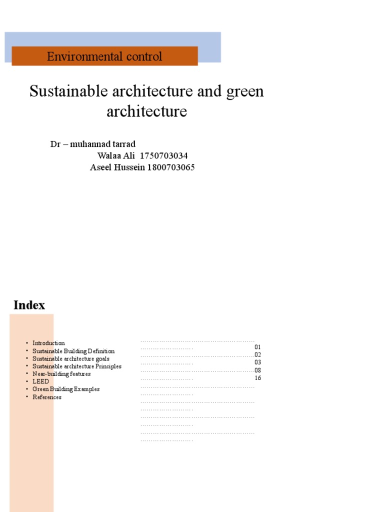 Sustainable Architecture Principles Guide | PDF | Leadership In Energy ...