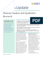 Humour Analysis and Qualitative Research: Update