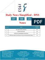 Daily News Simplified - DNS Notes: Sl. No. Topics The Hindu Page No