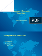 Business 2 Template World Map: Presenter Name