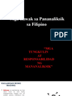 Mga Tungkulin at Responsibilidad NG Mananaliksik